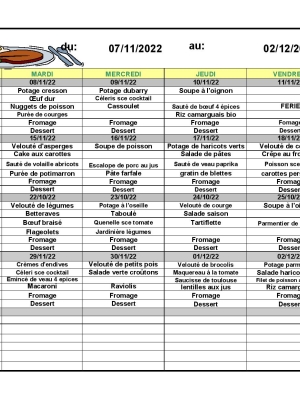 MENU NOVEMBRE