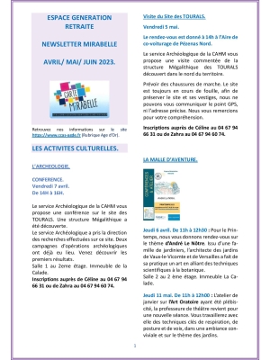 NEWSLETTER MIRABELLE