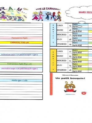 Planning du RAM Mmars