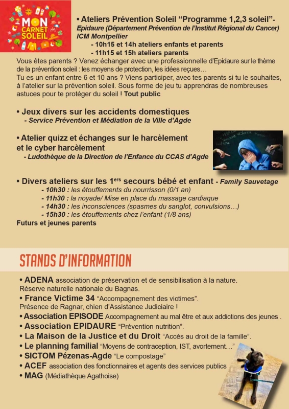 Programme journée de prévention et d'information